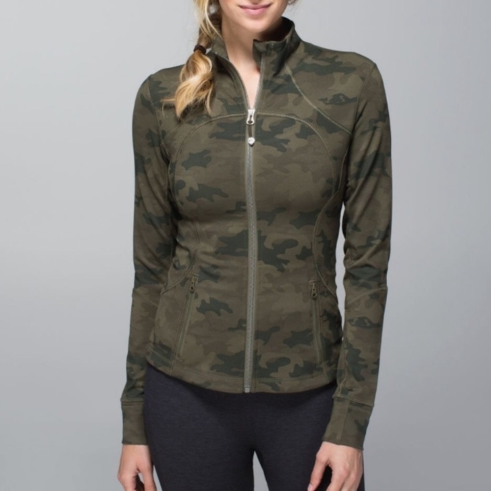 lululemon athletica Olive Green Camo Define Jacket